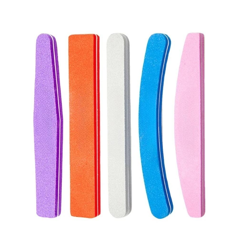ตะไบเล็บสองด้าน บล็อกฟองน้ำหลากสีสำหรับขัดเล็บ ขัดเงา ตะไบเล็บ แถบขัดเงา อุปกรณ์ทำเล็บมือและเล็บเท้า