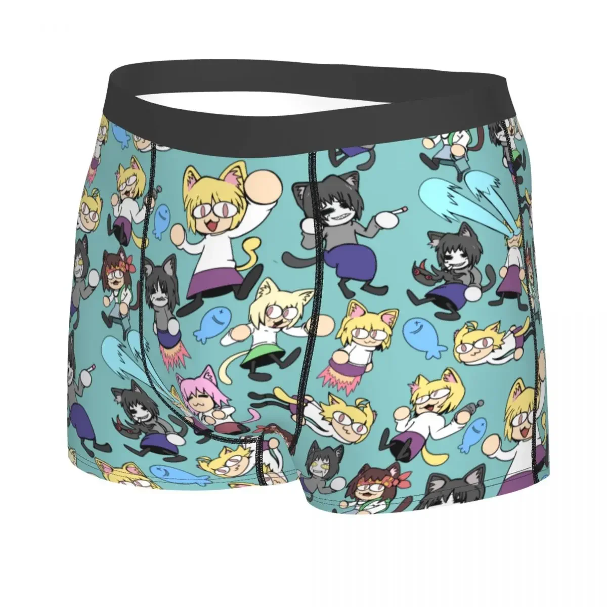 Neco Arc Attack Underwear Men Sexy Printed Custom Tsukihime Cat Girl Boxer Shorts Panties Briefs Breathable Underpants