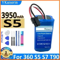 YKaiserin S5 S6 S7 S9 Battery for 360 S5 S6 S7 T90 Robotic Vacuum Cleaner Spare Parts S9 X90 X95 S6PRO Portablet Batteries