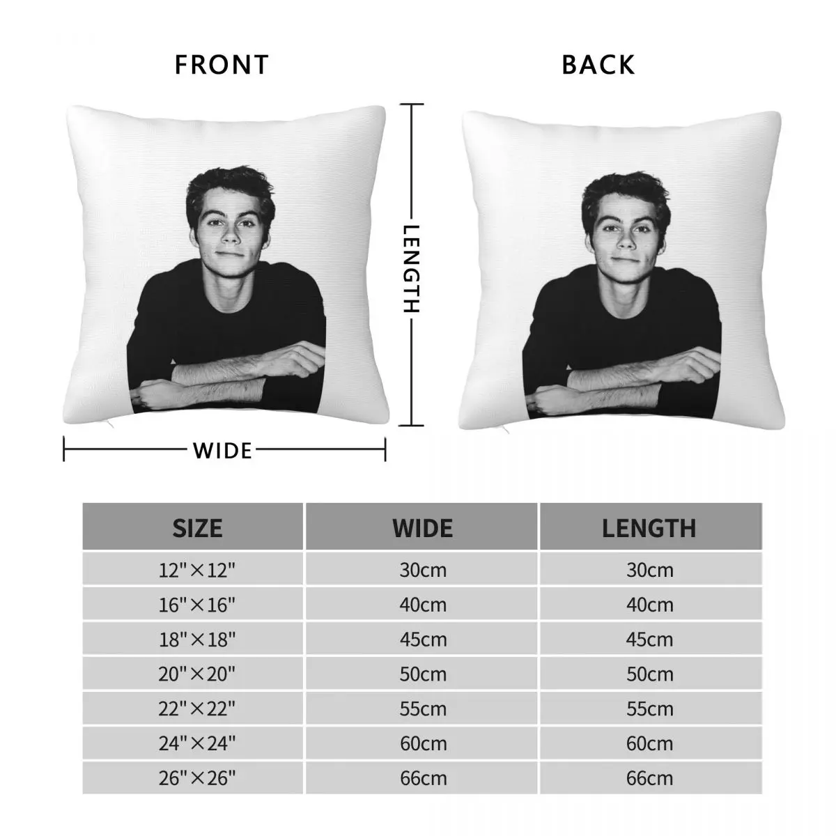 Dylan O'Brien 2 Square Pillowcase Polyester Linen Velvet Printed Zip Decorative Home Cushion Cover