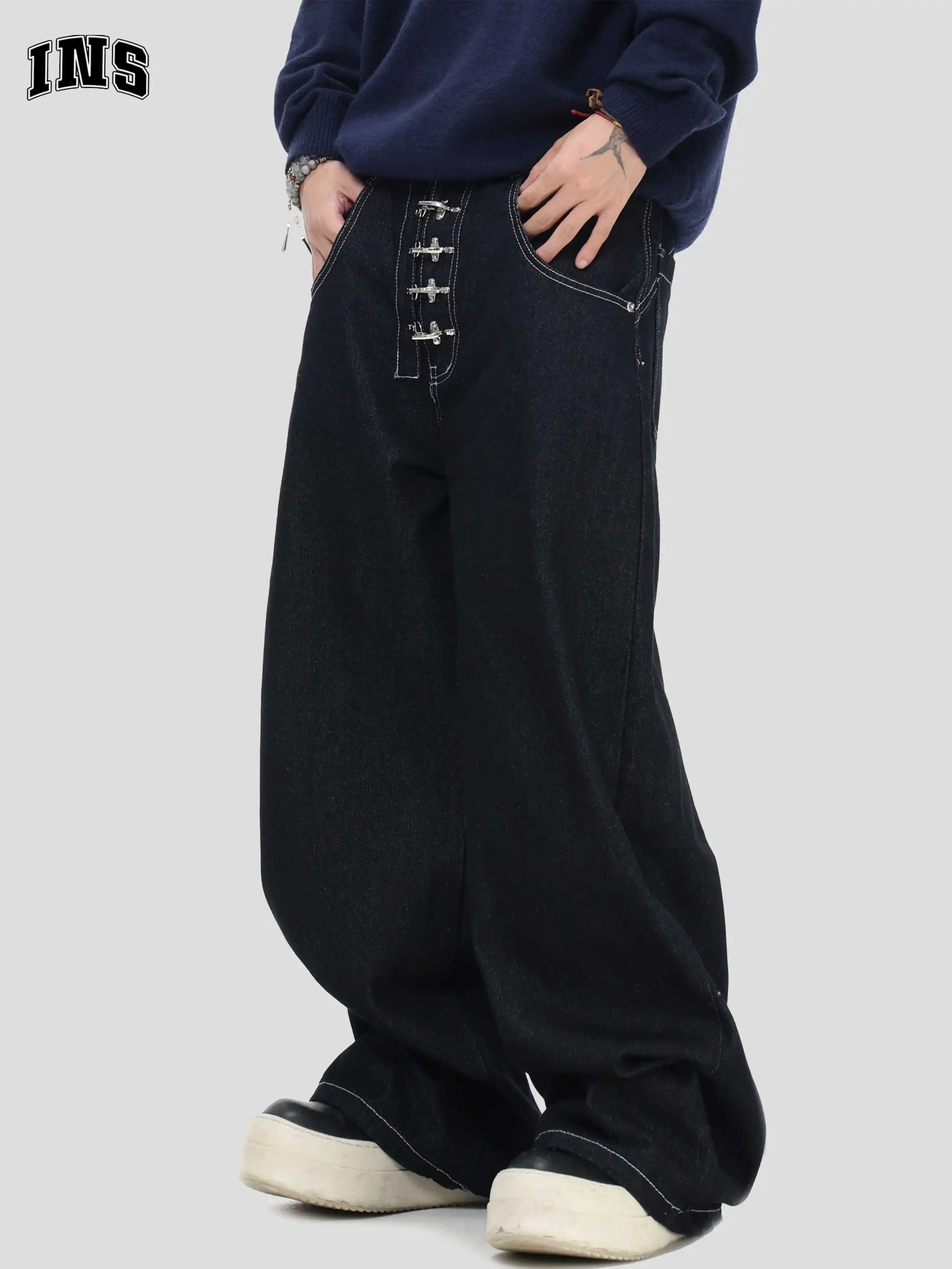 

Женские черные готические спортивные штаны, мешковатые брюки Harajuku, длинные брюки с буквенным принтом, японский стиль 2000-х годов, Y2k, эмо, винтажные брюки большого размера