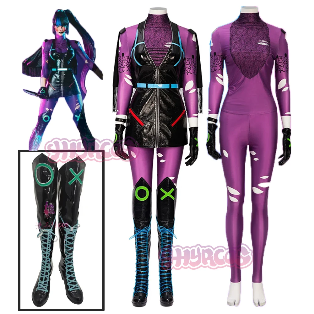 Anime Punchline Cosplay Costume Halloween Carnival Lady Outfit Women Suit Halloween Cosplay Costume Women Men Shoe Accessories