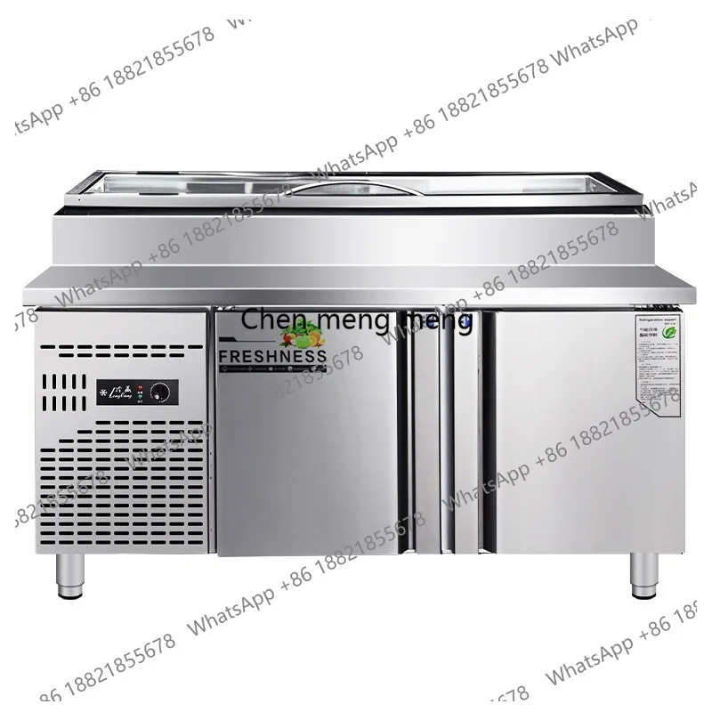 

Pizza salad workbench refrigerator commercial freezer air-cooled horizontal refrigerated fresh-keeping cabinet