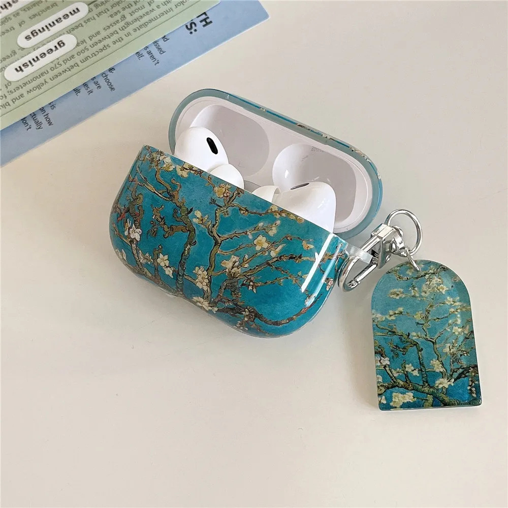 Fundas de pintura al óleo de Van Gogh para auriculares AirPods 1st 2nd 3rd Pro 2nd Generation Collection Value Artwork Cover para Apple Airpods