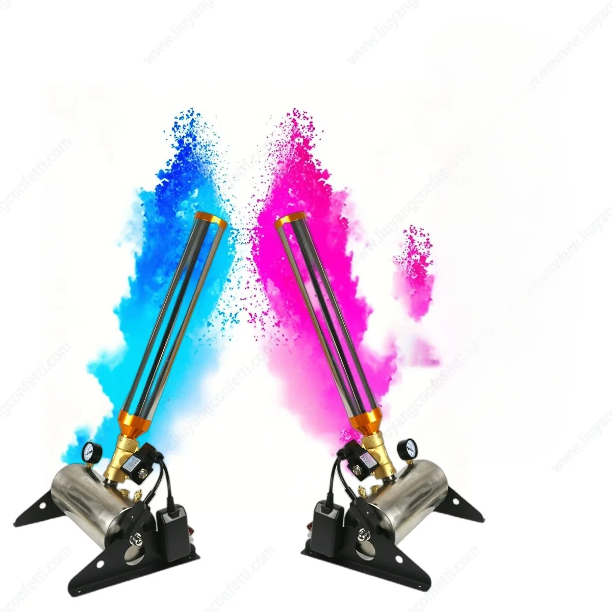 

Electronic Remote Control Colorful Confetti Cannon Machine Gender Reveal Smoke Baby Shower Powder
