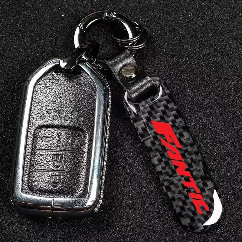 1PCS For FANTIC CABALLERO FLAT TRACK 125 RALLY/SCRAMBLER XE/XEF Accessorie Motorcycle Keychain Keyring Carbon FiberHigh-Grade