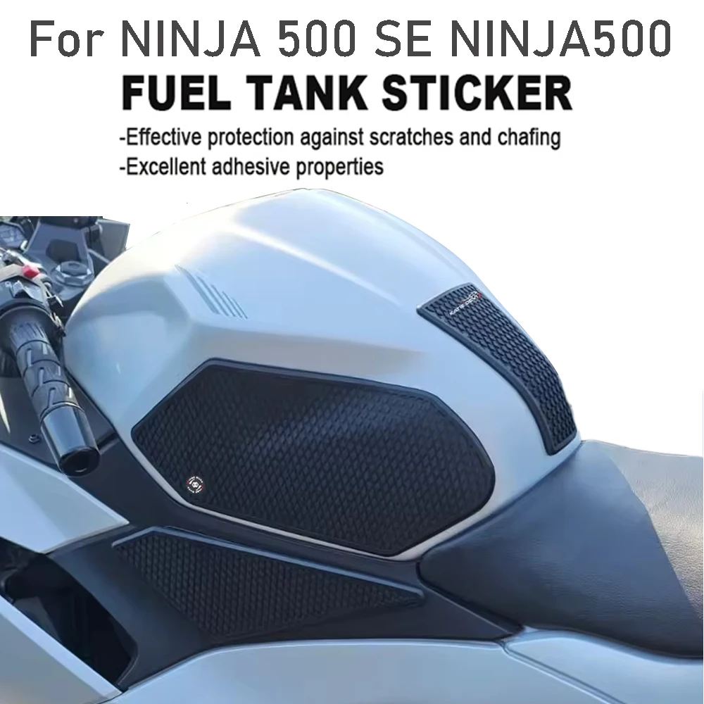 For NINJA 500 SE 2025  Motorcycle side fuel tank pad Tank Pads Protector Stickers Decal Gas Knee Grip Traction Pad Side Sticker