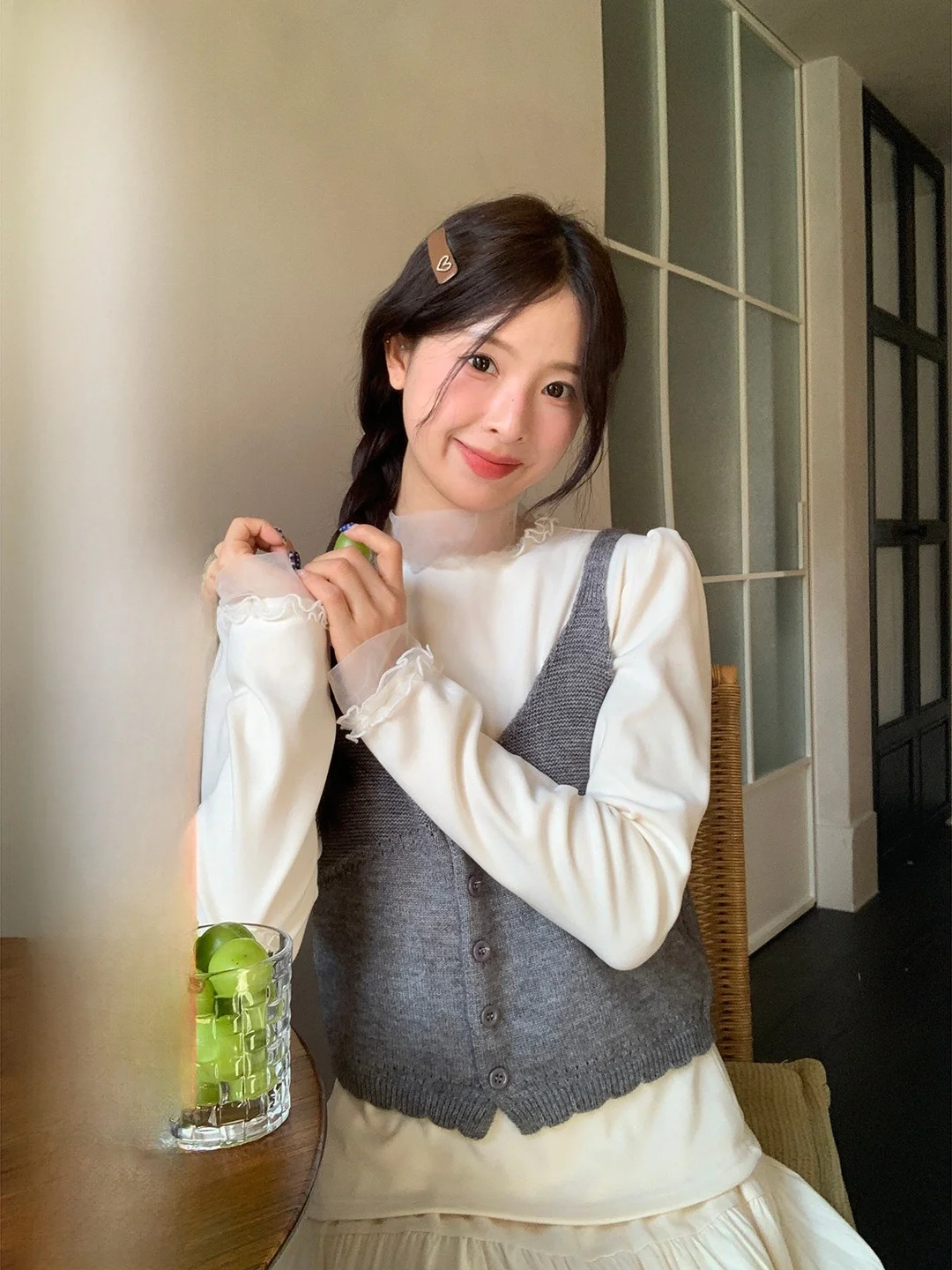 

Special Offer! Knitted Strap Long Sve Two-Piece Set Korean Sle Versatile Simple Age-Defng Design Winter Outfit