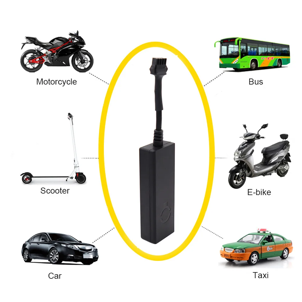 Veclumin GPS 9-90v Motorcycle Car Anti-Theft Tracker Scooter Electric Vehicle CY03-2PIN 2G GPS Positioning Terminal GPS Trackers