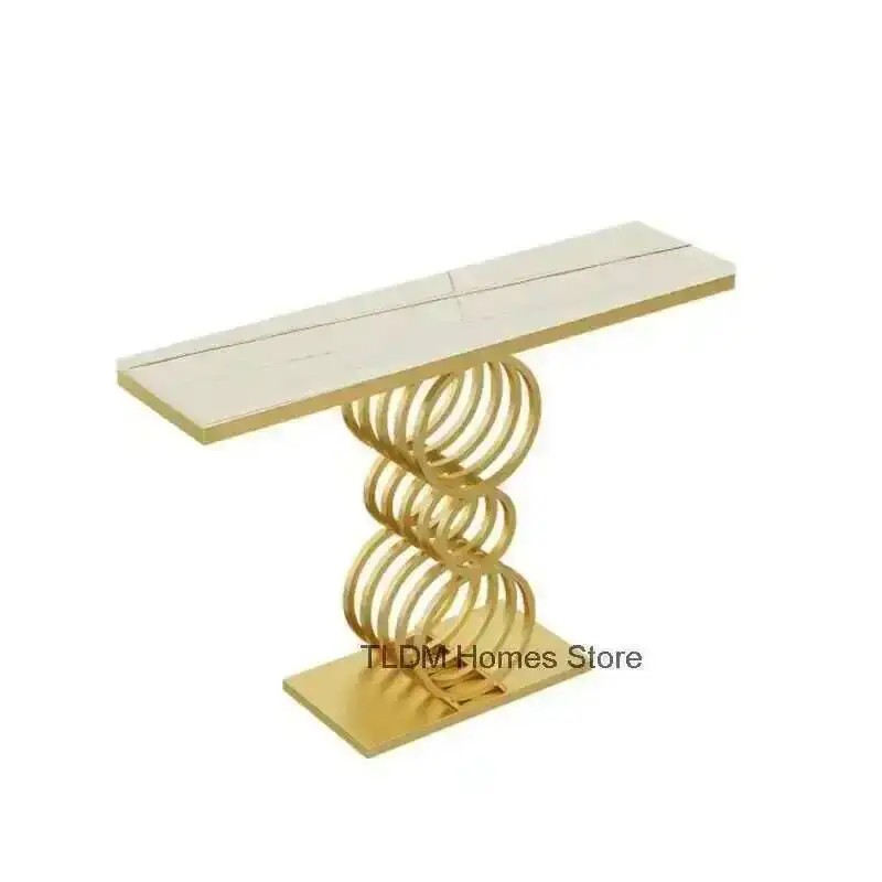 

Tables Italian for Rock Slab Living Console Room Furniture Entrance Console Table Light Luxury Designer Corridor Hallway Table