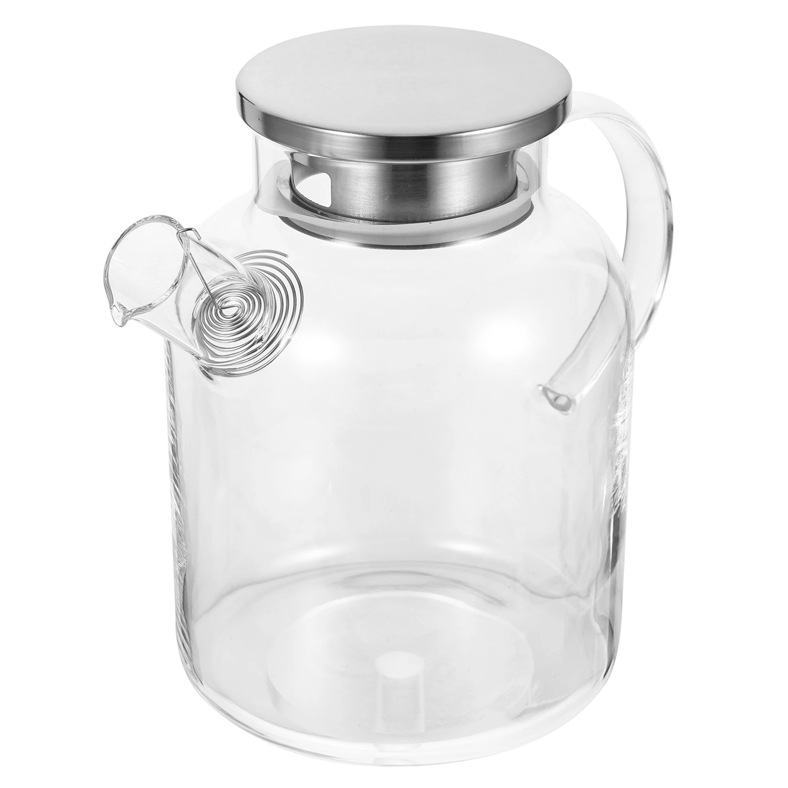 

Pitcher with Lid Juice Containers Clear Beverage Fridge Water Glass Tea Jug Elegant