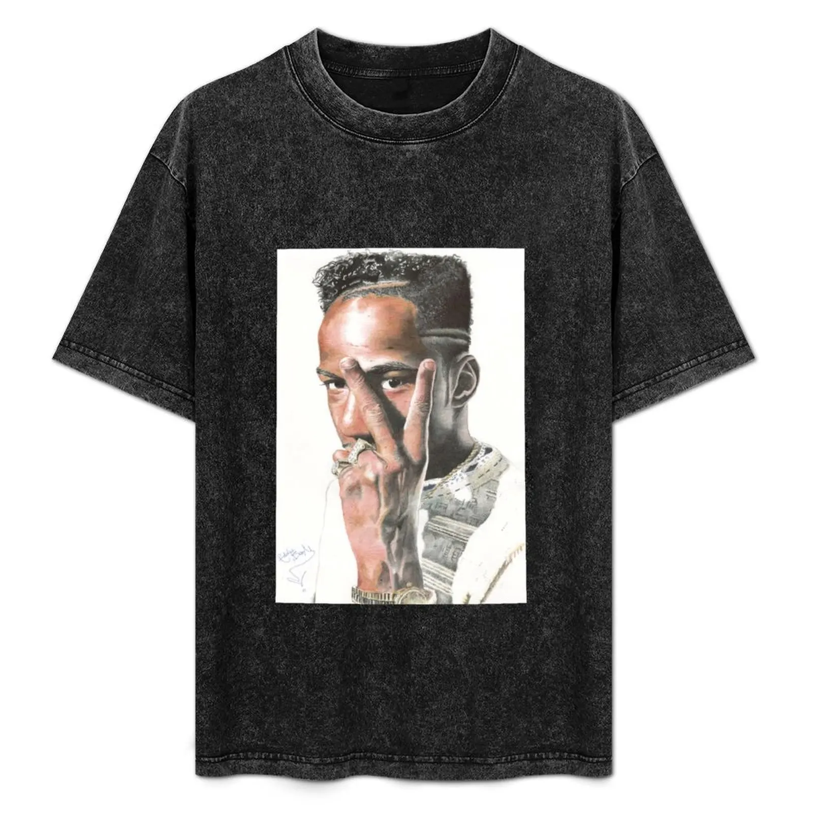 

Hand drawn portrait of Bobby Brown using Biro pen by Eddie Boom T-Shirt Daily Wear Print T-Shirt