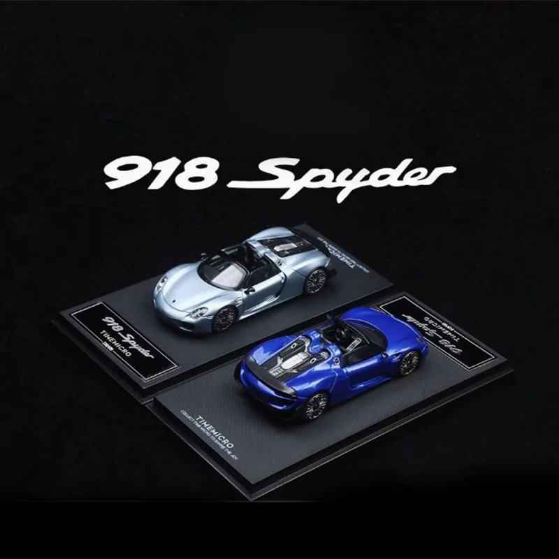

TM масштаб 1:64 918 Spyder синяя копия игрушечного автомобиля из сплава, модель статического дисплея, классический коллекционный сувенир, подарок