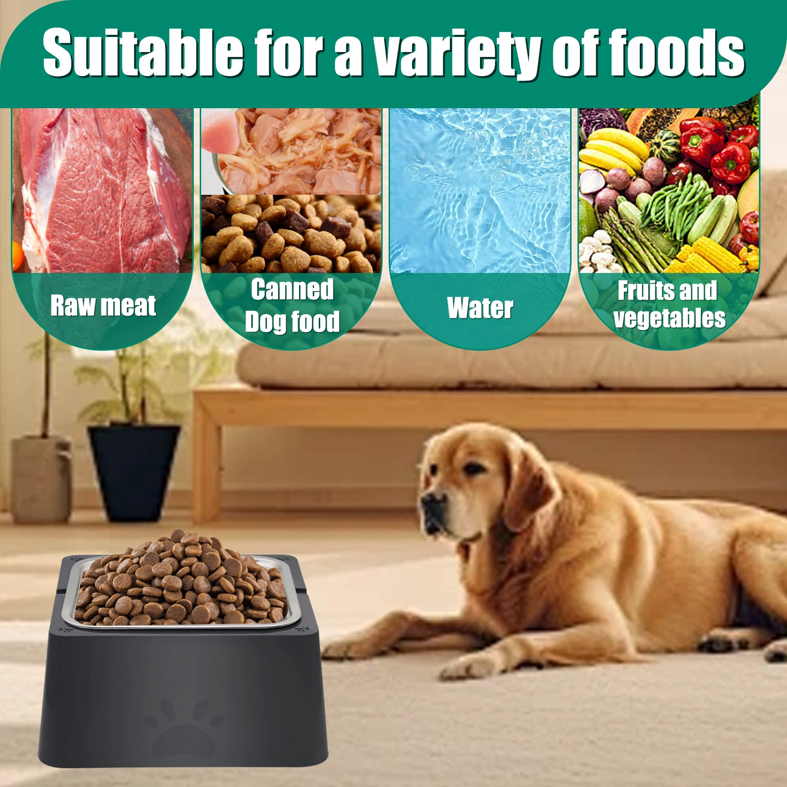 Миска для собак из нержавеющей стали с пластиковым основанием для маленьких/средних/больших собак, сменная миска для кормушки или миска для воды для домашних животных, идеальный выбор