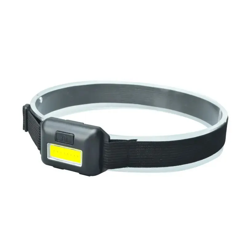 Cross-Border LED Strong Light Headlamp COB Outdoor Dry Battery Waterproof Fishing Camping Headset Flashlight