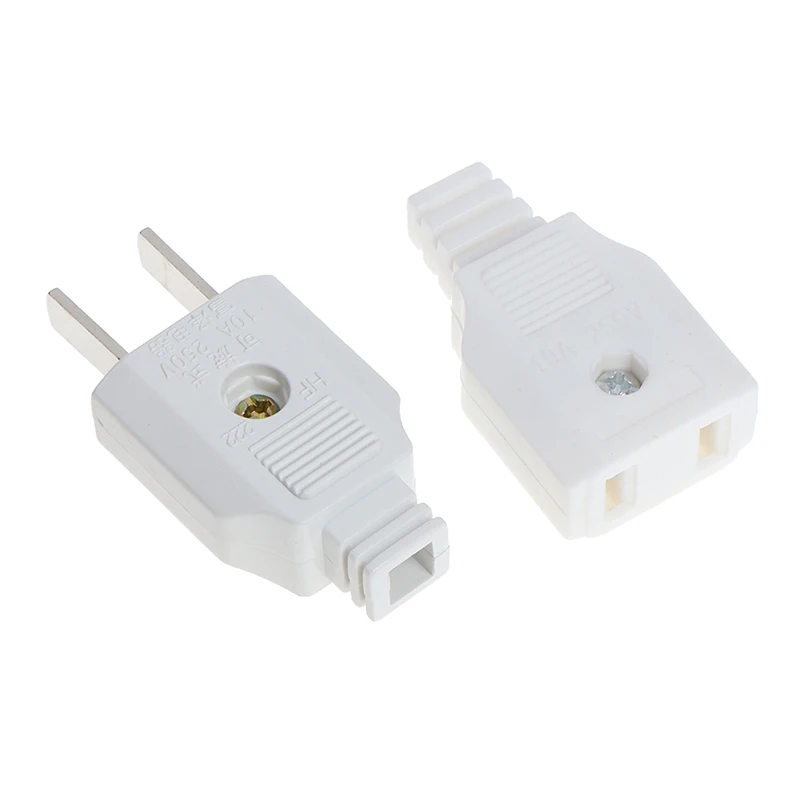 Adaptateur d'alimentation électrique AC à 2 broches plates, prise mâle femelle, fil de prise US