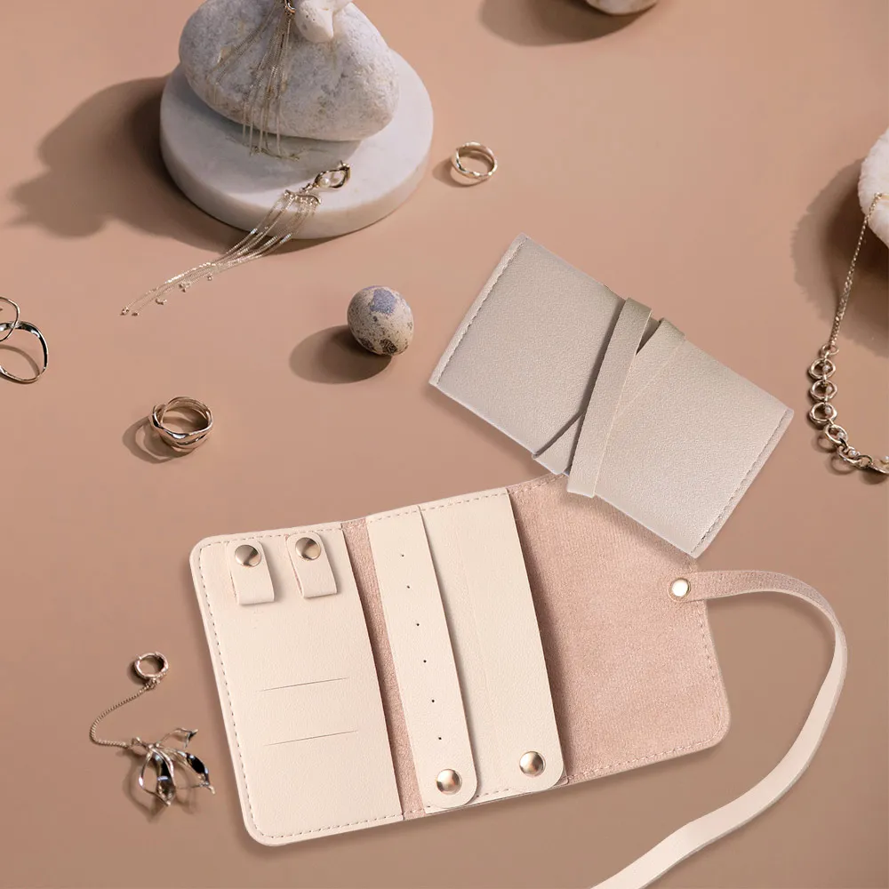 

Складной органайзер для ювелирных изделий, легкий дорожный чехол для хранения, упаковочные сумки для ожерелья, колец, дисплей, портативный чехол для ювелирных изделий, сумка