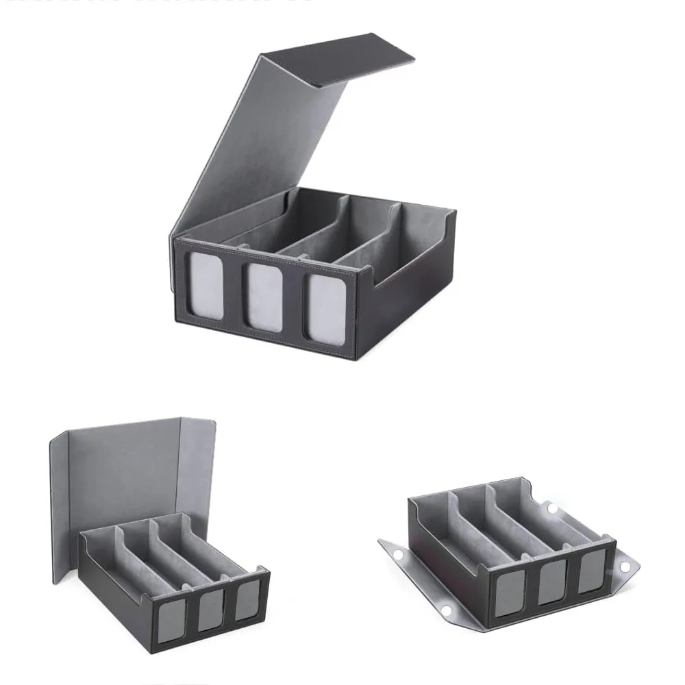 Game Card Storage Box, Game Card Collection, 1800+ Single Set of Cards, Strong Magnetic PU Leather Card Box