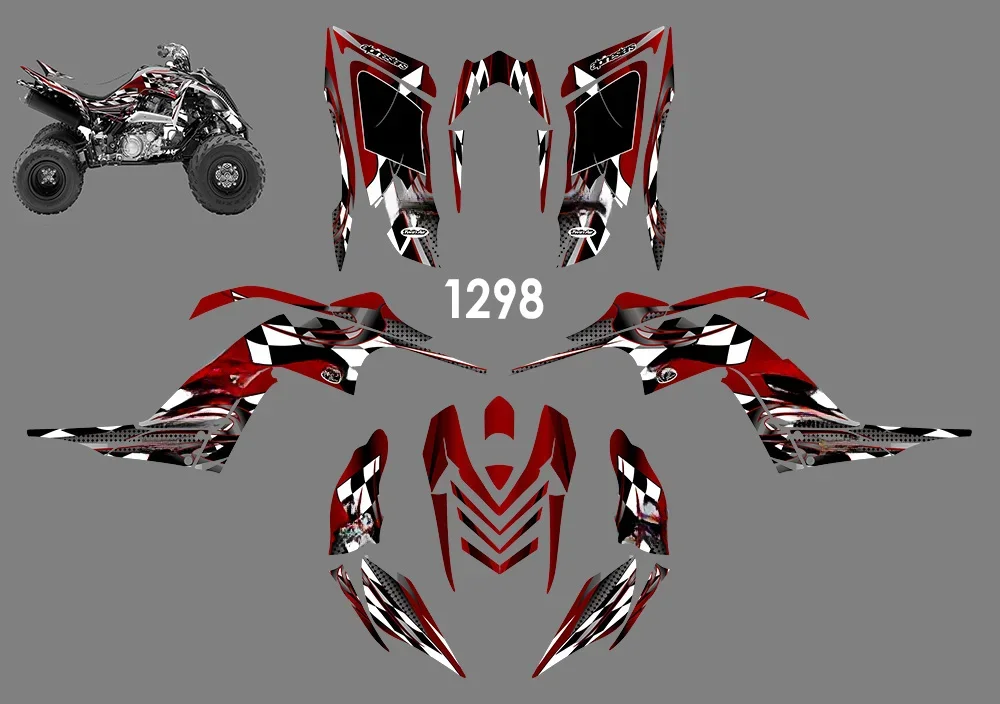 Raptor 700R ATV Graphic Decal Sticker Kits for Yamaha Raptor 700R 2006 2007 2008 2009 2010 2011 2012
