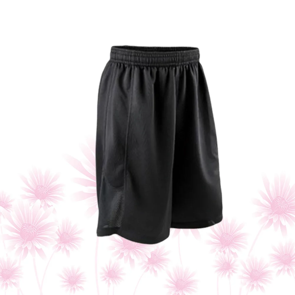 

Professional Sports Shorts Black S Breathable Quick-Drying Running Fitness Exercise Short Design Stretch Leg Lines Youthful