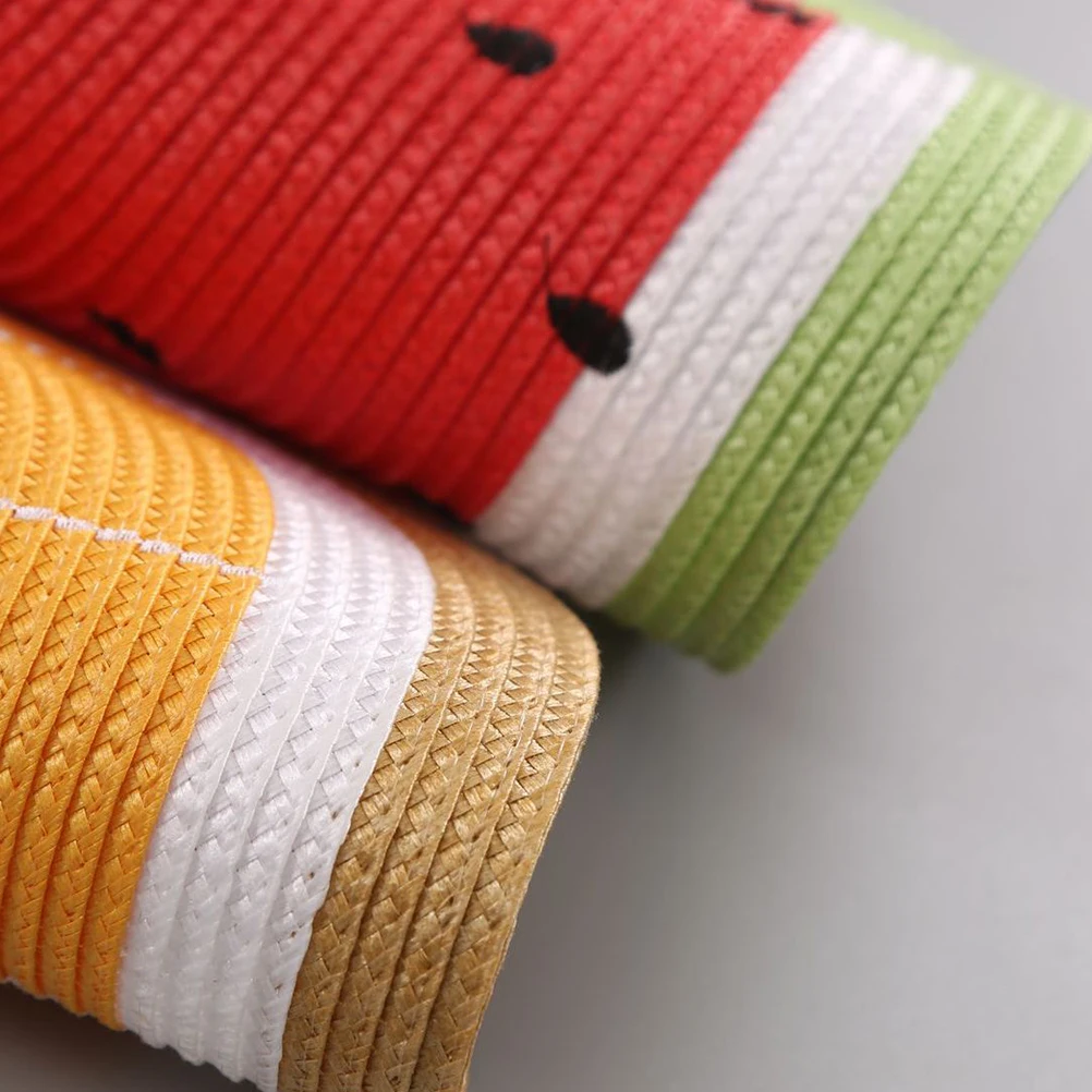 

Insulation Pads Place Mats for Table Watermelon Placemat Placemats Heat Summer Japanese-style Round Tables