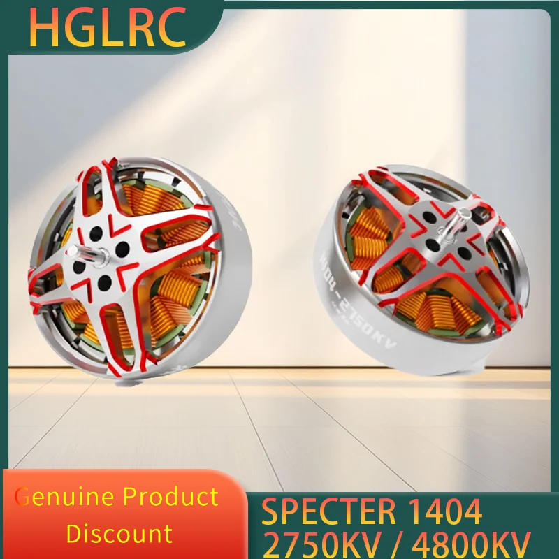 

HGLRC SPECTER 1404 2750KV/4800KV 4-6S Brushless Motor for FPV Freestyle 2inch Cinewhoop 4inch Toothpick Drones DIY Parts