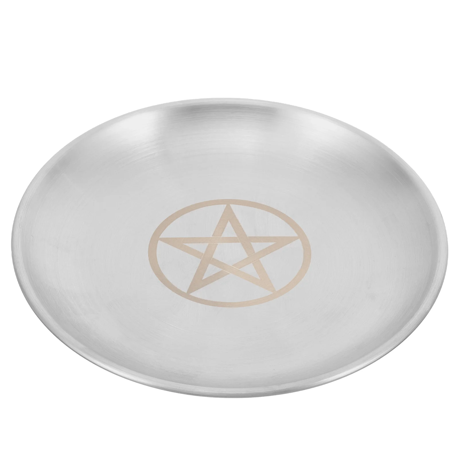 Platter Pentagram Banquet Stand Pentacle Holder Stainless Steel Altar Plate