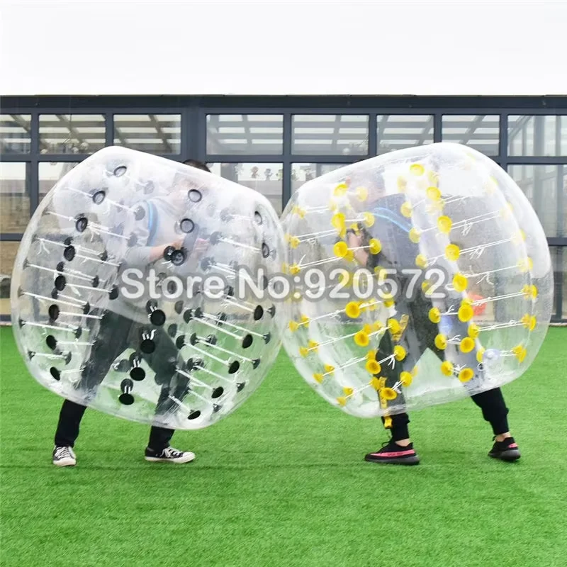 Kinder spielen 0,8 mm PVC-Stoßstangenball 1,2 m Stoßstangenball aufblasbarer Körper Graskörper Zorb-Ball aufblasbarer Loopyball-Anzug