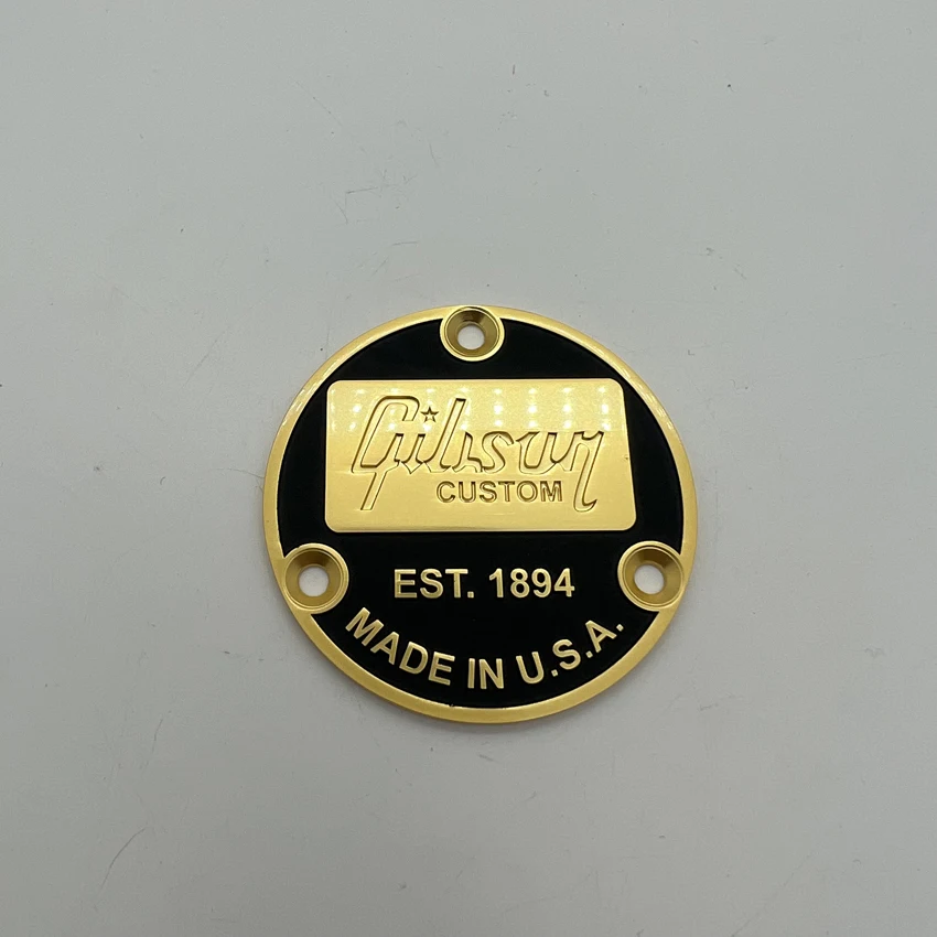 New Gold Edge Metal Black EST-1894 Guitar Toggle Switch Back Plate Cover for Les Paul Guitars