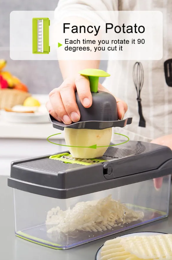 15-In-1 Vegetable Fruit Chopper Cutter Food Onion Veggie Dicer Slicer Kitchen view 4