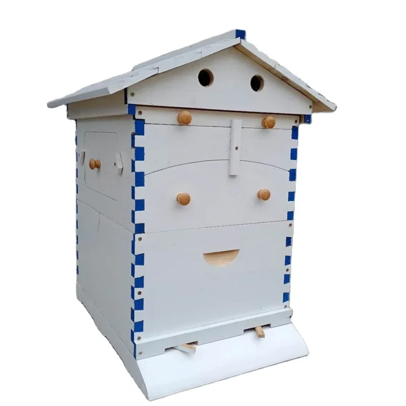 Wooden Automatic Bee Hive Box Beehive Hotel House 7 Frame Animal Husbandry Beekeeping Equipment