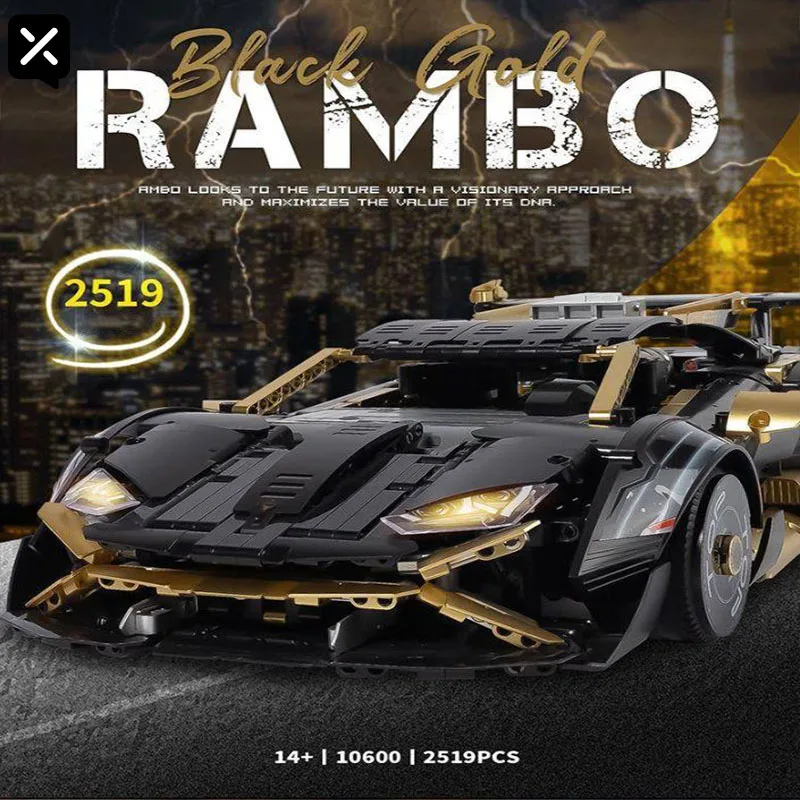 2519PCS Super Sport Racing Technical Car Model Set Building Blocks City 1:10 Speed Vehicle Brick for Kid Easter Christmas Gift moc