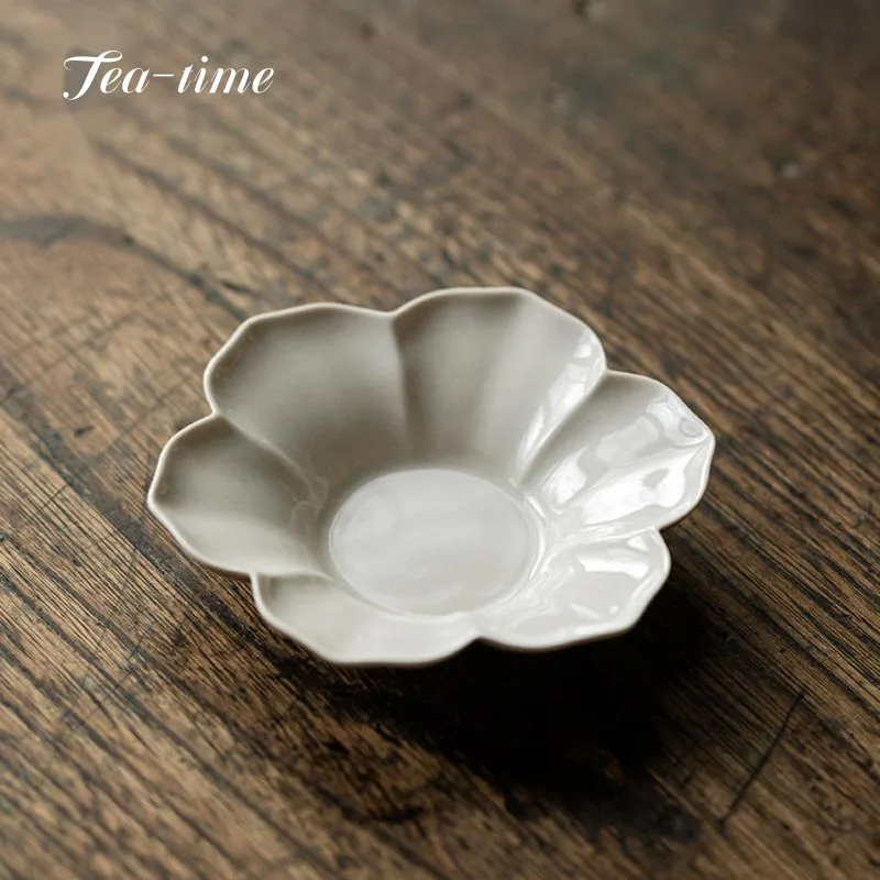 Grass Ash Cup Holders Sunflower Ceramic Cup Mat Chinese Tea Coaster Aesthetic Coasters For Cups Drink Items Tea Set Accessories
