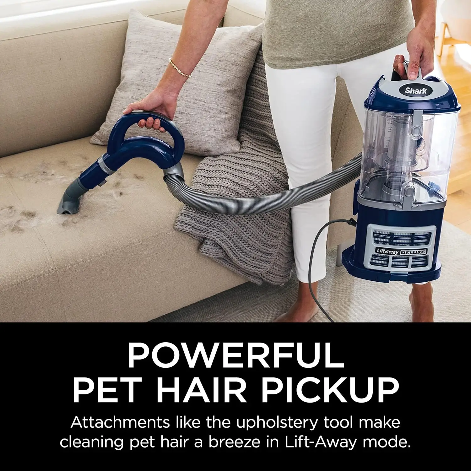Upright Vacuum, Navigator Lift-Away Deluxe With Large Dust Cup Capacity, HEPA Filter, Swivel Steering, Upholstery Tool & C