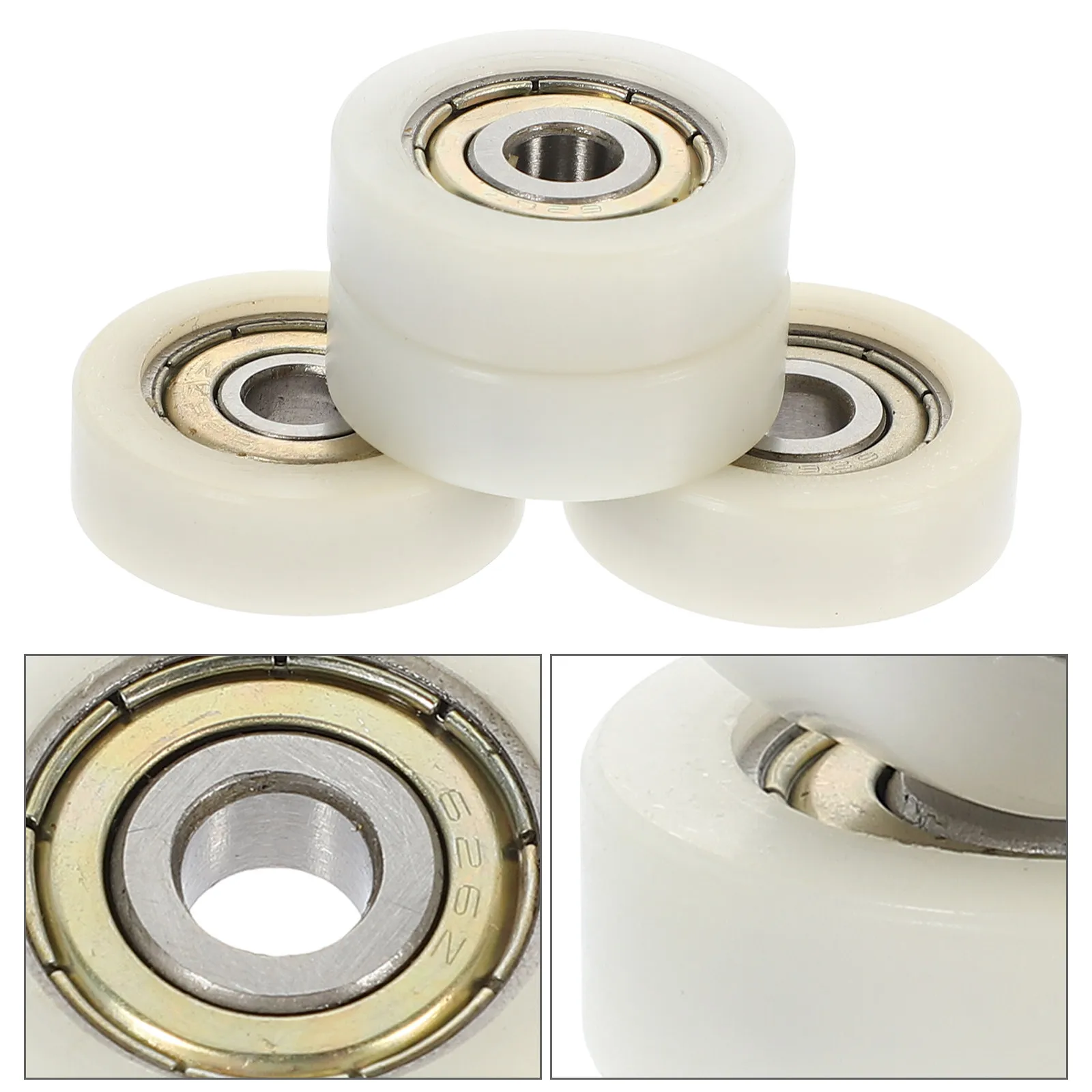 

Комплект из 4 роликов для раздвижных дверей с U-образным пазом, усиленные, с подшипниками, для замены направляющих шкафов и ворот