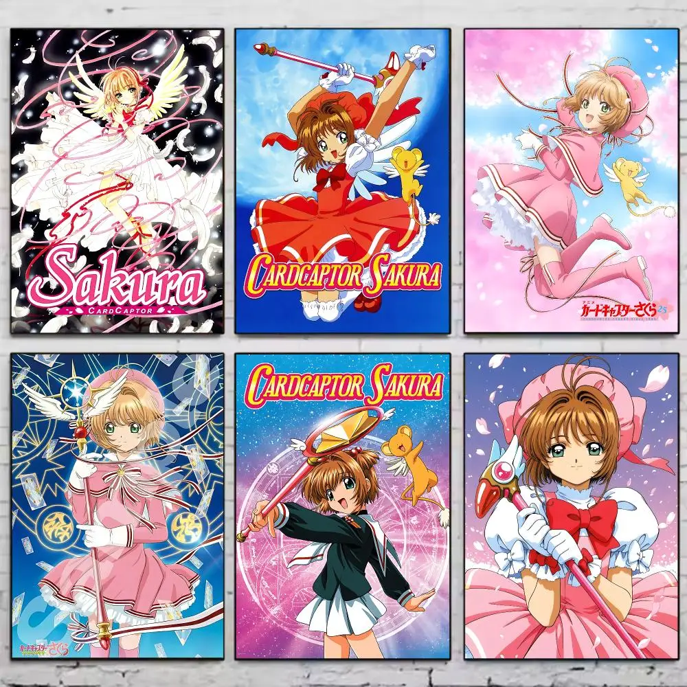 Anime C-cardcaptor Sakura Poster Vintage Wall Art Aesthetic Room Decor Print Living Room Bedroom Home Decoration