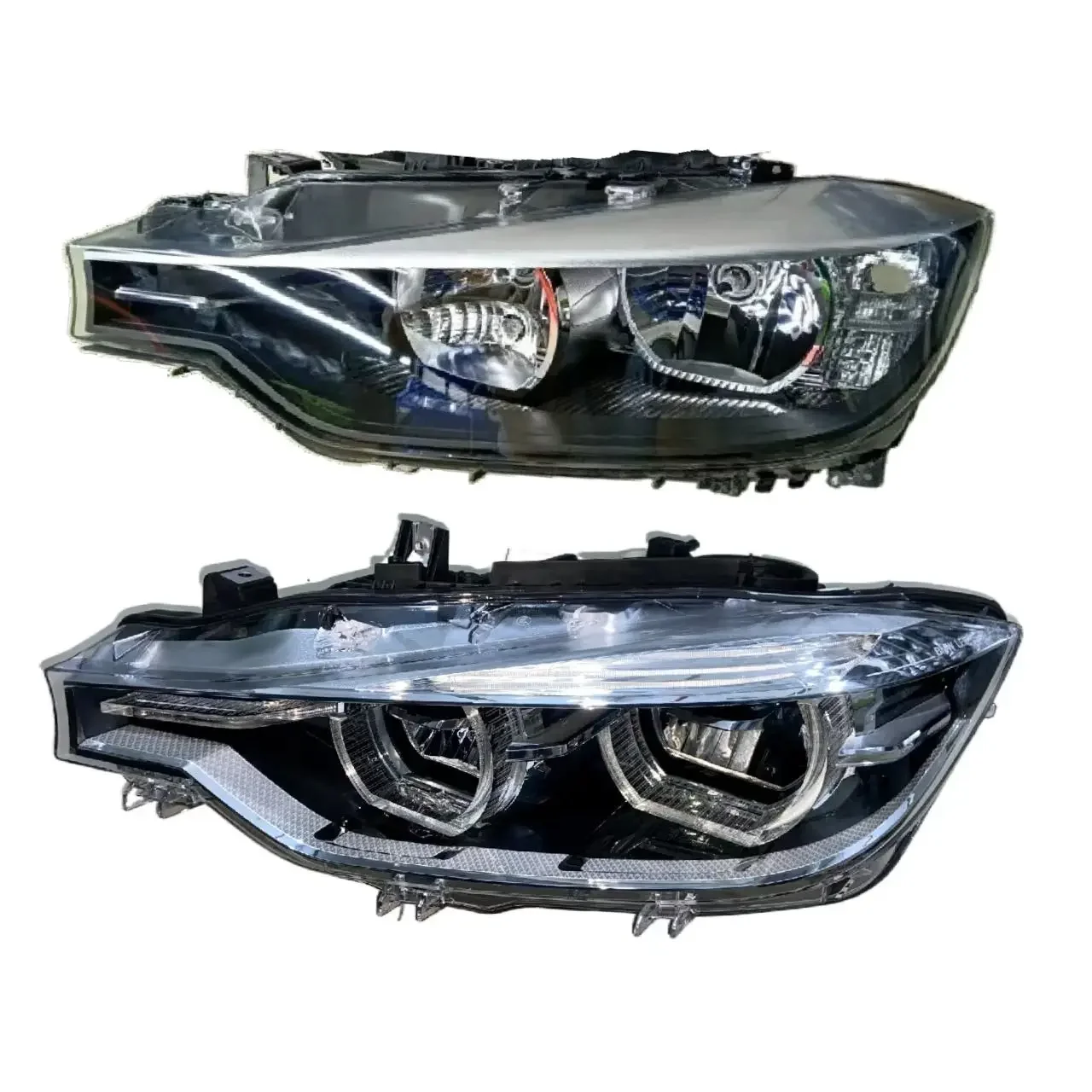 مناسبة ل 3 سلسلة 320i 325i 330i 328i مصباح هالوجين ترقية F30LED مجموعة مصابيح أمامية التوصيل والتشغيل