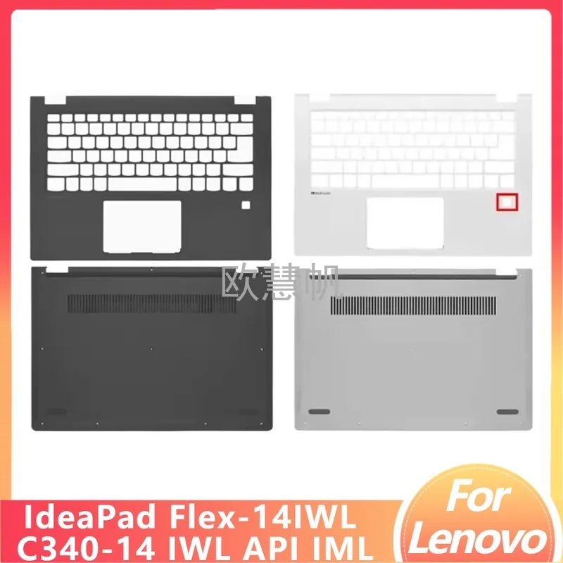 

M New for IdeaPad Flex-14IWL C340-14 C340-14IWL C340-14API C340-14IML Laptop Palmrest Upper Cover Top Lower Bottom Case~·