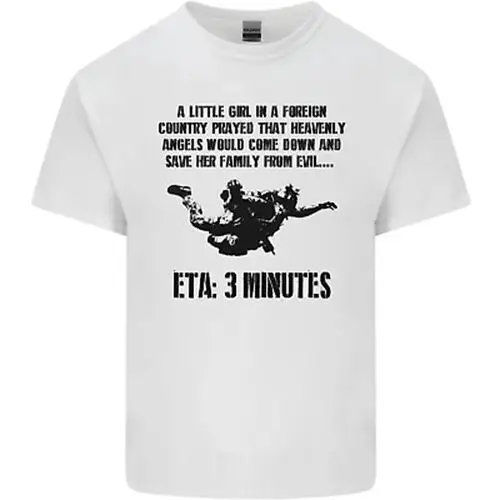 ETA 3 Mins Parachute Regiment Para 1 2 3 4 Mens Cotton T-Shirt Tee Top