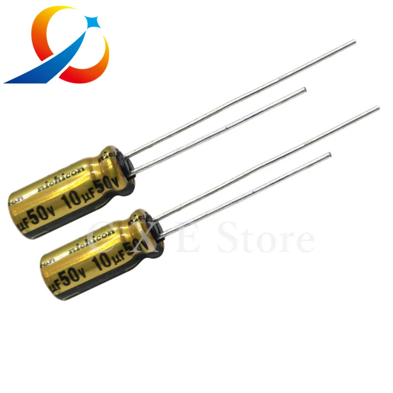 50pcs NICHICON FW Series 50V10UF Volume 5X11MM Electrolytic Capacitors HIFI Audio Capacitor UFW1H100MDD1TA NEW