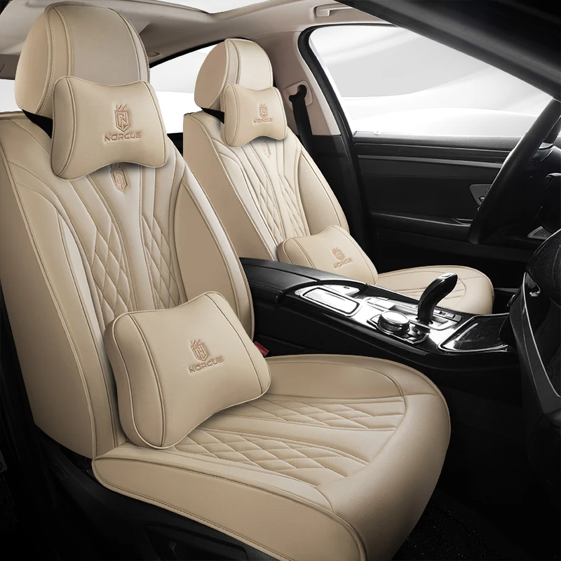 3D PU Leather Universal Car Seat Cover For Nissan X Trail T32 Note E12 Jetta A4 Skoda Rapid Auto Accessories Seat Protectors
