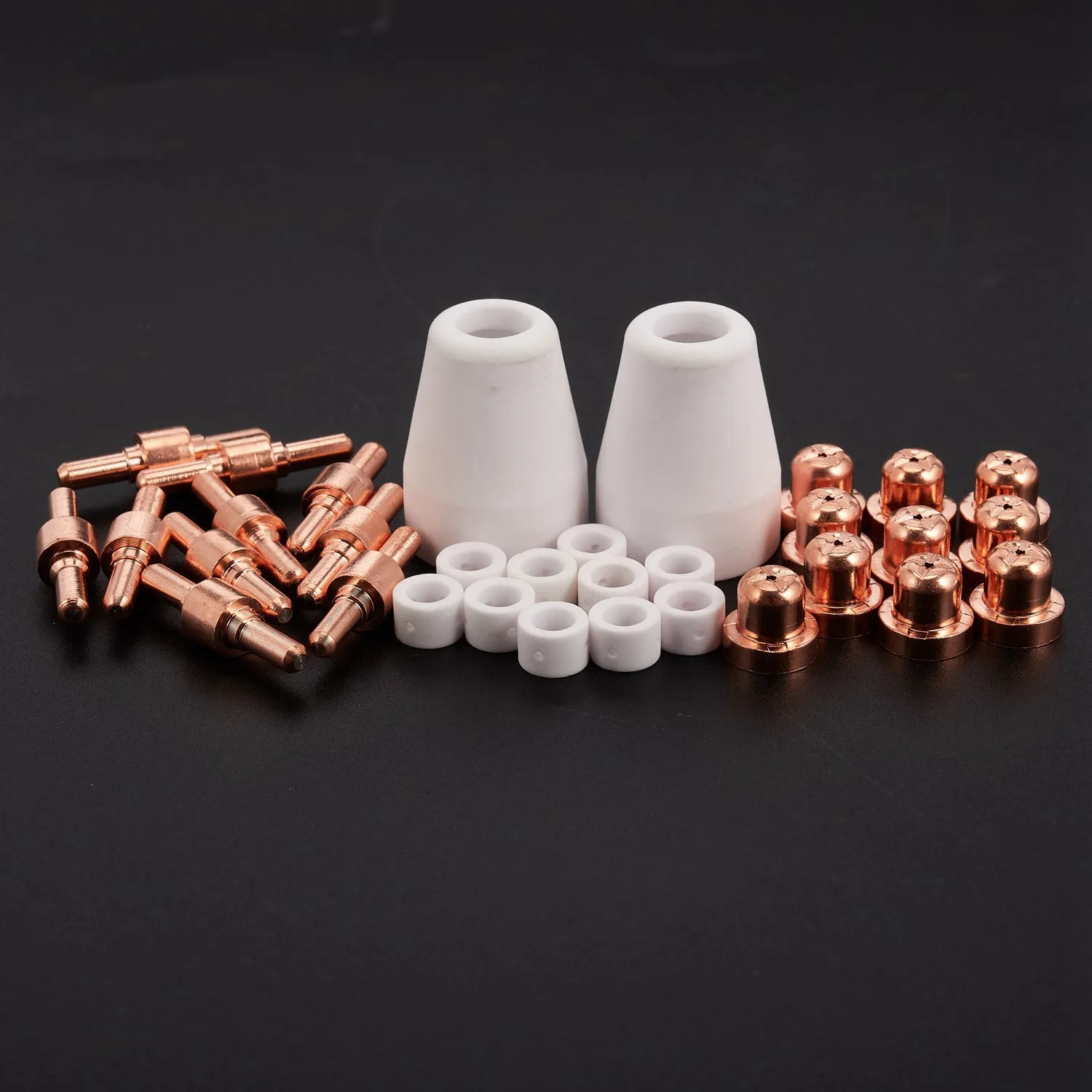 J1UL1N 32Pcs For PT 31 -40 40A Standard Size Plasma Cutting Torch Cutter Consumables Extended Tip Nozzles Electrode