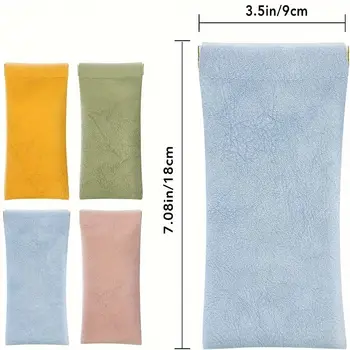 2個裝自動閉合太陽眼鏡盒 PU皮革眼鏡收納袋 防水眼鏡保護套 眼鏡收納袋 12 最佳銷售 眼鏡罩 - №2