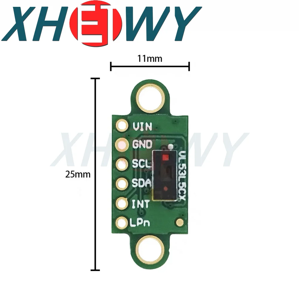 VL53L5X V2มุมมองกว้างของเวลาในการบินเลเซอร์หลายพื้นที่ VL53L5CX เซ็นเซอร์โมดูล