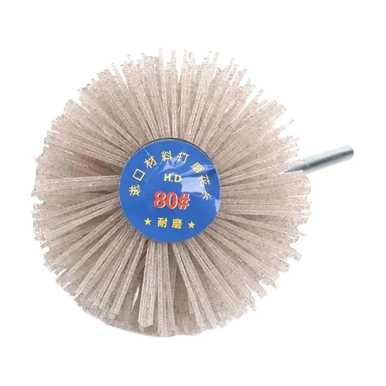 Nylon Wheel Brush Abrasive Grinding Head Abrasive Wire Brush with 6mm Threaded Shank Wire Brush Wheel for Cleaning Rust Buffing