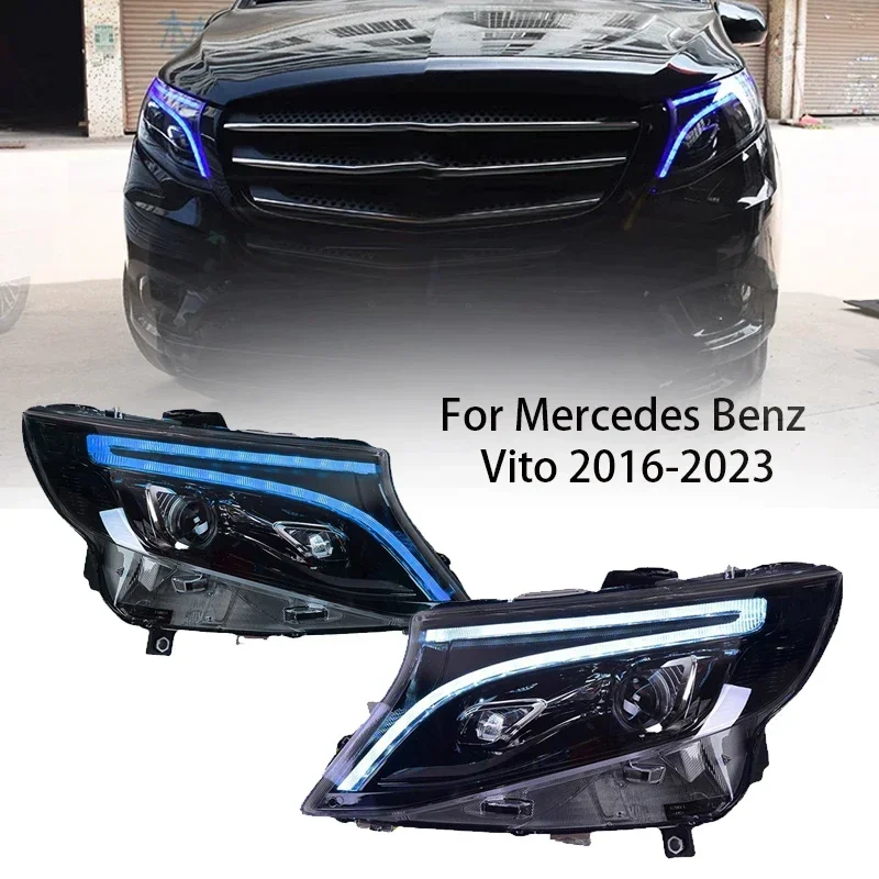 

Car Front Lights For Benz Vito 2016-2023 W447 LED Headlight Assembly Upgrade High Configure Dynamic Lamp Automotive Accessories