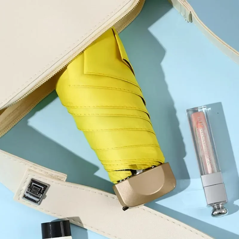 

Мини-карманный маленький виниловый складной зонт со скидкой 50%, защита от ультрафиолета, солнцезащитный козырек от дождя и солнца