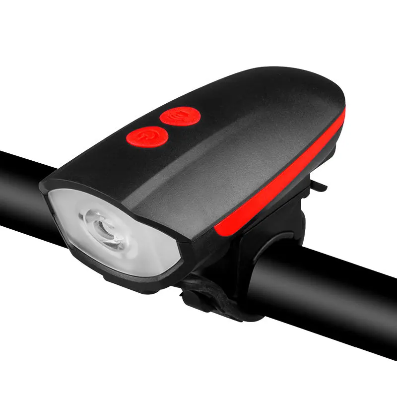 

7588 Bike Light, Rechargeable Waterproof Light with Horn, Night Cycling High-Brightness Flashlight, Mountain Bike Cycling Gear