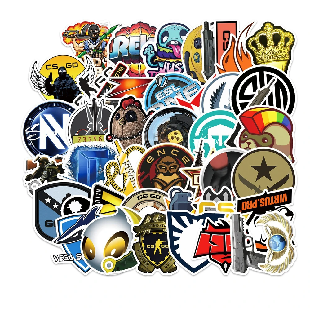 10/30/50PCS Game CS GO Cartoon Personality Creative Graffiti Sticker Skateboard Luggage Laptop Computer Wholesale