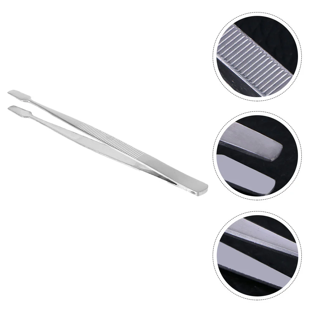 Tweezers Wide Application False Eyelash Stainless Steel Stamp Precision Delicate Object for